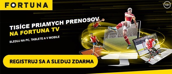 Svetový futbal, hokej, tenis a ďalšie športy - LIVE TU na Fortuna TV