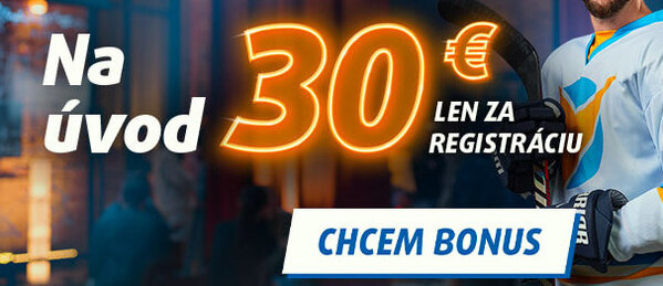 Registruj sa TU a získaj navýšený bonus 30 € v Tipsporte