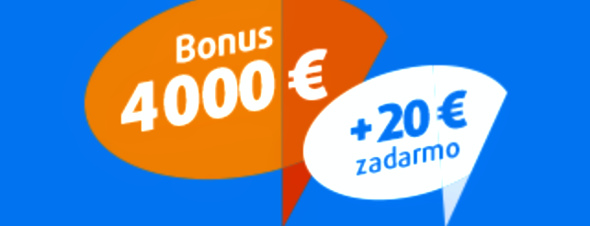 Bonusy 20 € a 4000 € v Tipsporte