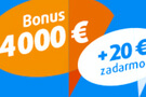 Bonusy 20 € a 4000 € v Tipsporte