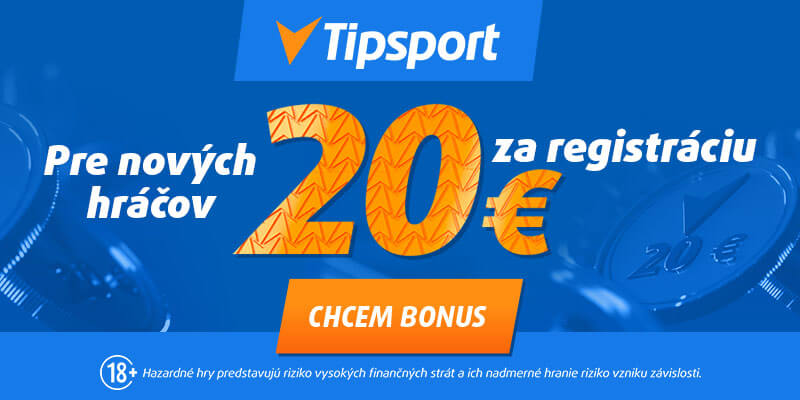 Získajte od Tipsportu kredit 20 eur na prvé stávky!