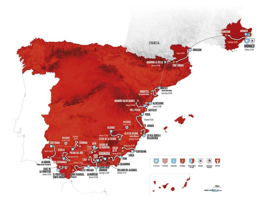 Vuelta 2026 – mapa