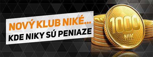 Nový Klub Niké - premeňte Niky na peniaze
