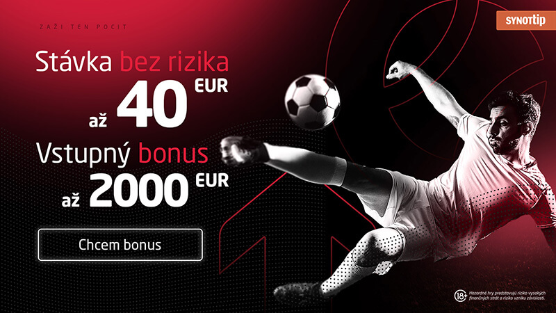 SynotTip bonus za&nbsp;registráciu