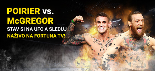 Poirier vs. McGregor naživo na Fortuna TV