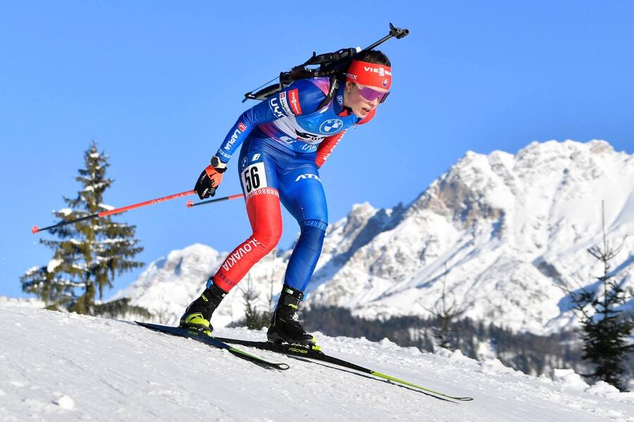 Ema Kapustová na pretekoch SP v Hochfilzene