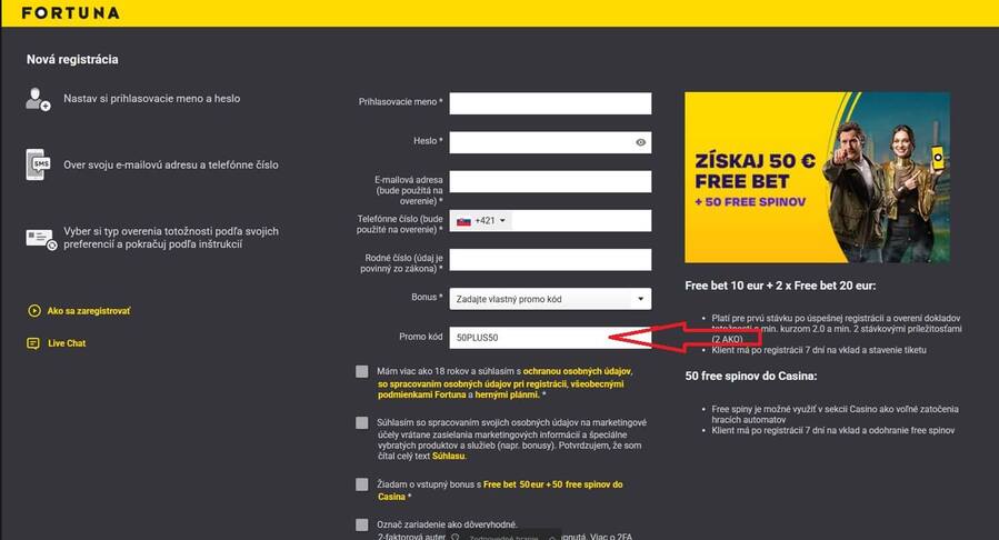 Promokód Fortuna