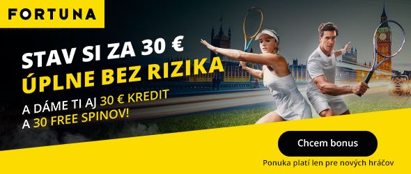 Stavte si na Wimbledon vo Fortune celkom bez rizika!