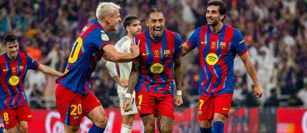 Raphinha sa teší z gólu do siete Realu Madrid