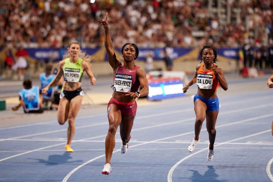 Shelly-Ann Fraser-Pryce v Paríži 2022 - Zdroj Ann-Dee Lamour / CDP MEDIA / DPPI