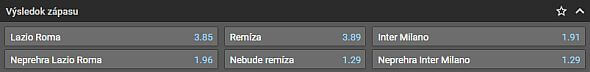 Vyhrá Inter aj tretí zápas v sezóne? Vsaďte si TU!