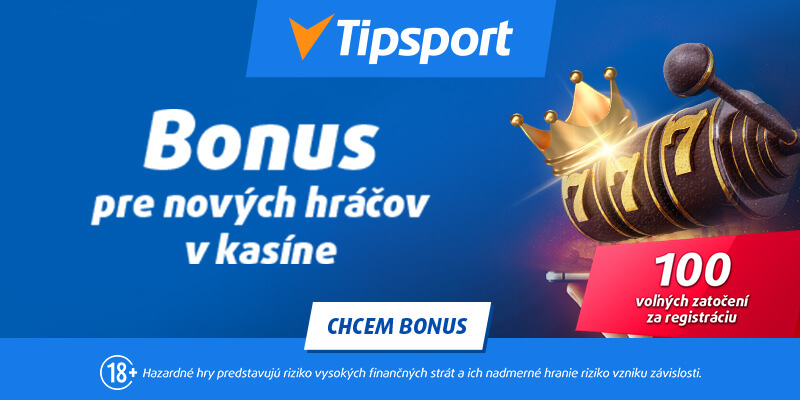 Tipsport vstupný bonus 100 free spinov