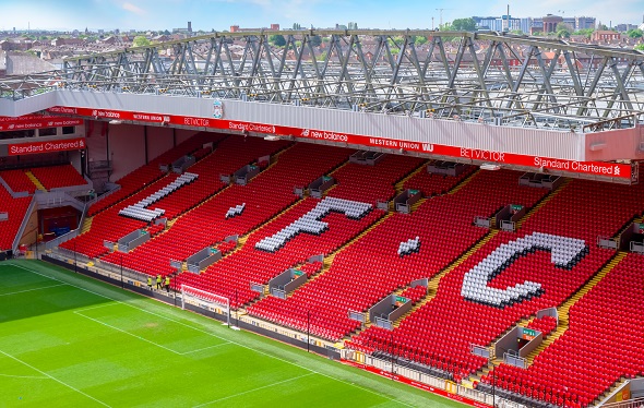 Premier League, Liverpool, Anfield štadión - Zdroj cowardlion, Shutterstock.com