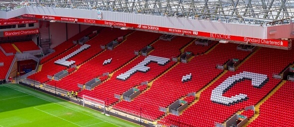 Premier League, Liverpool, Anfield štadión - Zdroj cowardlion, Shutterstock.com