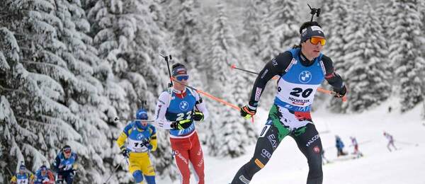 Tommaso Giacomel, stíhacie preteky Hochfilzen 2022 - Zdroj AP Photo/Andreas Schaad, Profimedia