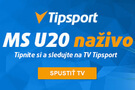 Registrujte sa TU a sledujte MS U20 naživo na Tipsport TV