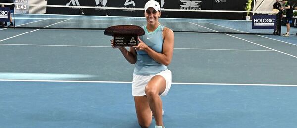 Americká tenistka Madison Keys, víťazka dvojhry na turnaji WTA 500 Adelaide v roku 2025