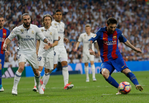 La Liga, FC Barcelona, Lionel Messi v akcii - Zdroj ČTK, AP, Francisco Seco