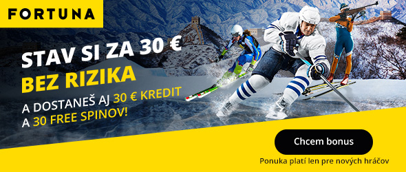 Registrujte sa TU a poďte si pre vstupný Fortuna bonus