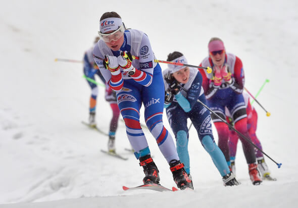 Beh na lyžiach, svetový pohár, Petra Nováková, Kateřina Razýmová, Sandra Schutzová - Zdroj ČTK, Pavlíček Luboš