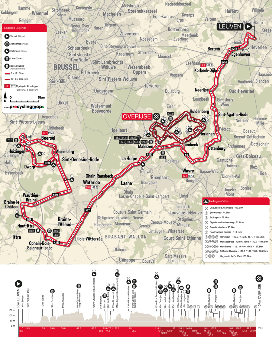 Brabantský šíp 2023: mapa a profil