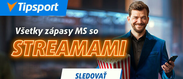 MS v hokeji 2026 naživo na Tipsport TV – sleduj TU