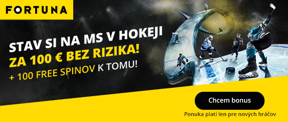 Tipujte MS v hokeji bez rizika až za 100 eur vo Fortune!