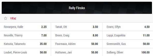 Kliknite TU a vsaďte si WRC Fínsko s Doxxbetom