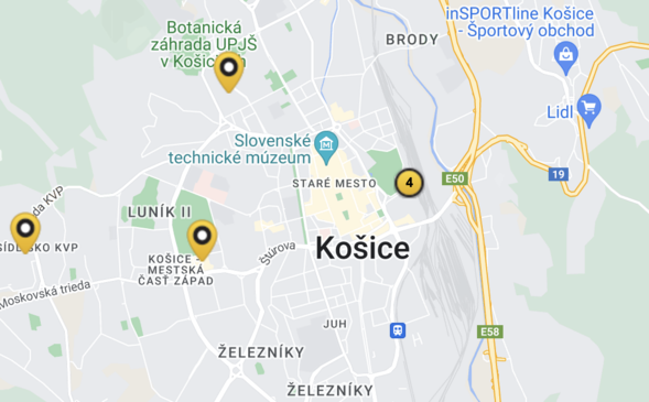 Fortuna pobočky v Košiciach