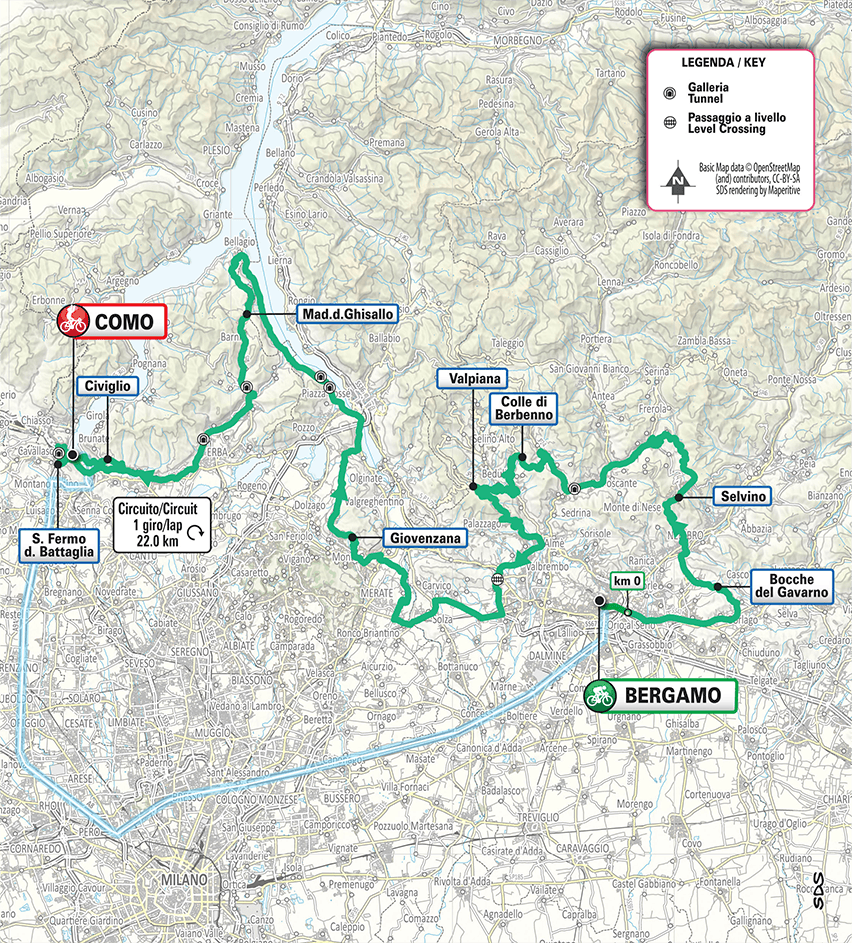 Mapa Okolo Lombardie 2026