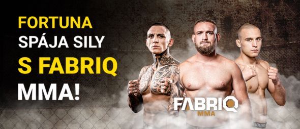 Kliknite TU, tipujte a sledujte turnaje Fabriq MMA na Fortuna TV