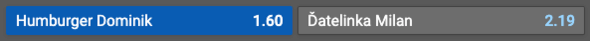 Stavte si na výsledok zápasu Humburge vs. Ďatelinka v Tipsporte.