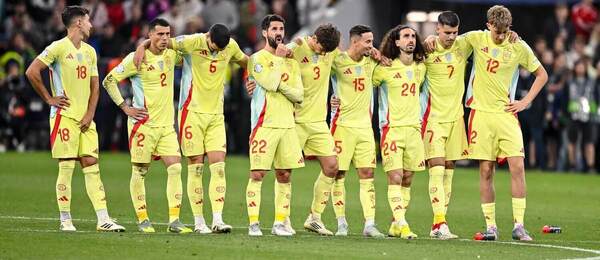 Nástup futbalistov Španielska počas kvalifikácie na MS 2026.