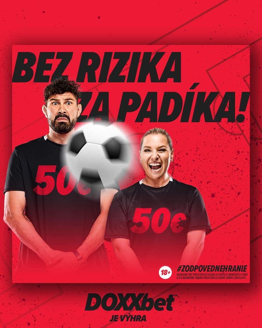 Registrujte sa TU a poďte si pre €50 stávku bez rizika v Doxxbete!