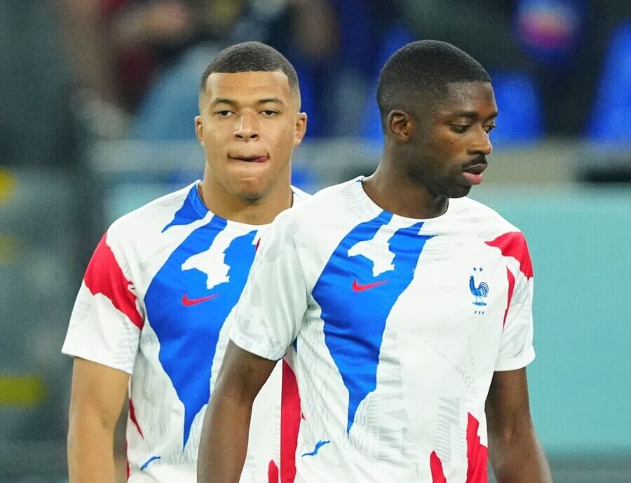 Kylian Mbappe a Ousmane Dembele, reprezentácia Francúzska - Zdroj Profimedia