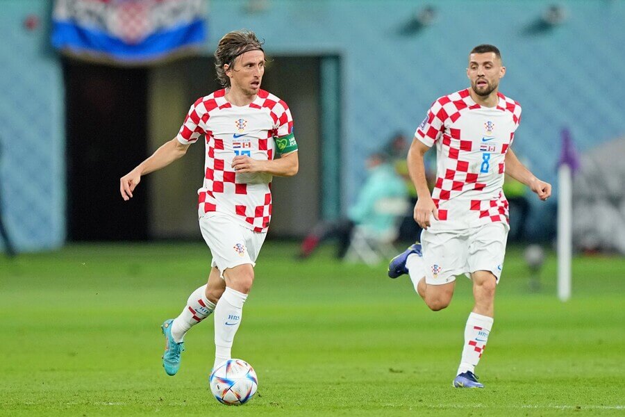 Luka Modrić (10), Mateo Kovačić (8), Chorvátsko, futbal - Zdroj Profimedia
