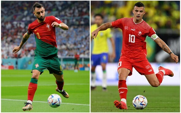 Bruno Fernandes (Portugalsko) vs. Granit Xhaka (Švajčiarsko)