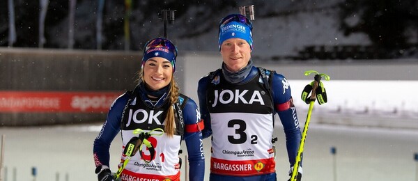 Dorothea Wierer, Lukas Hofer (biatlon, Taliansko) - Zdroj Sven Hoppe/dpa, Profimedia