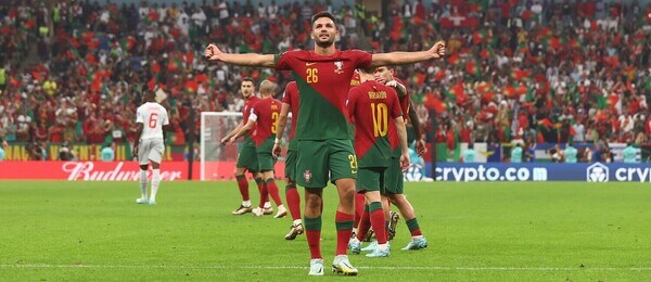 Goncalo Ramos (Portugalsko) oslavuje gól do siete Švajčiarska na MS 2022 v Katare - Zdroj /UPI, Profimedia