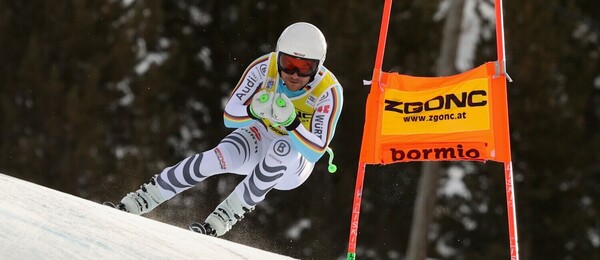 Dominik Schwaiger na trati v Bormiu - Zdroj AP Photo/Luciano Bisi, Profimedia