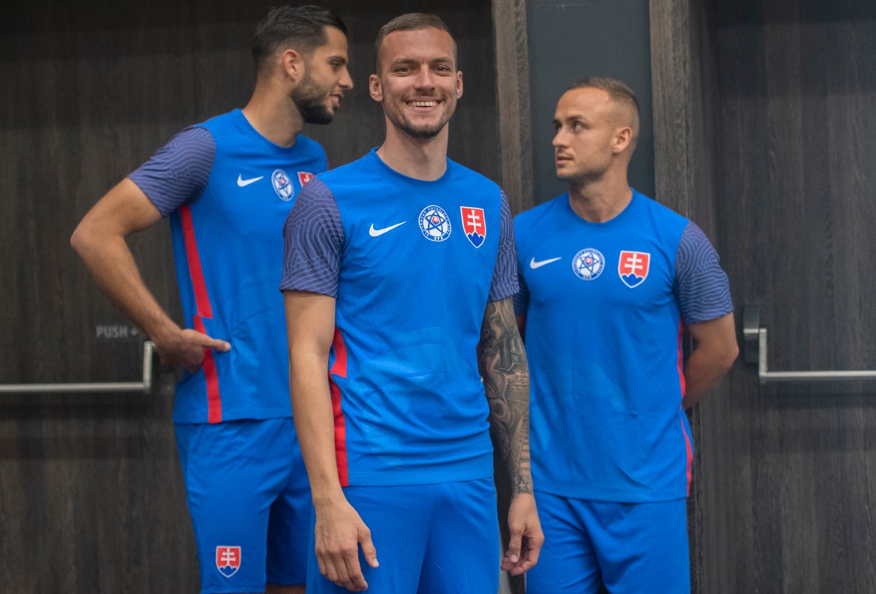 Dávid Hancko Lukáš Haraslín Stanislav Lobotka, reprezentácia Slovenska vo futbale - Zdroj Profimedia