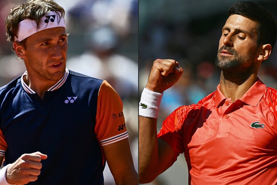 Casper Ruud vs. Novak Djoković, finálová dvojica na French Open 2023 - Zdroj Profimedia