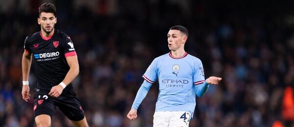 Phil Foden z Manchestru City v zápase Ligy majstrov proti FC Sevilla - Zdroj Will Palmer/SPP, Profimedia