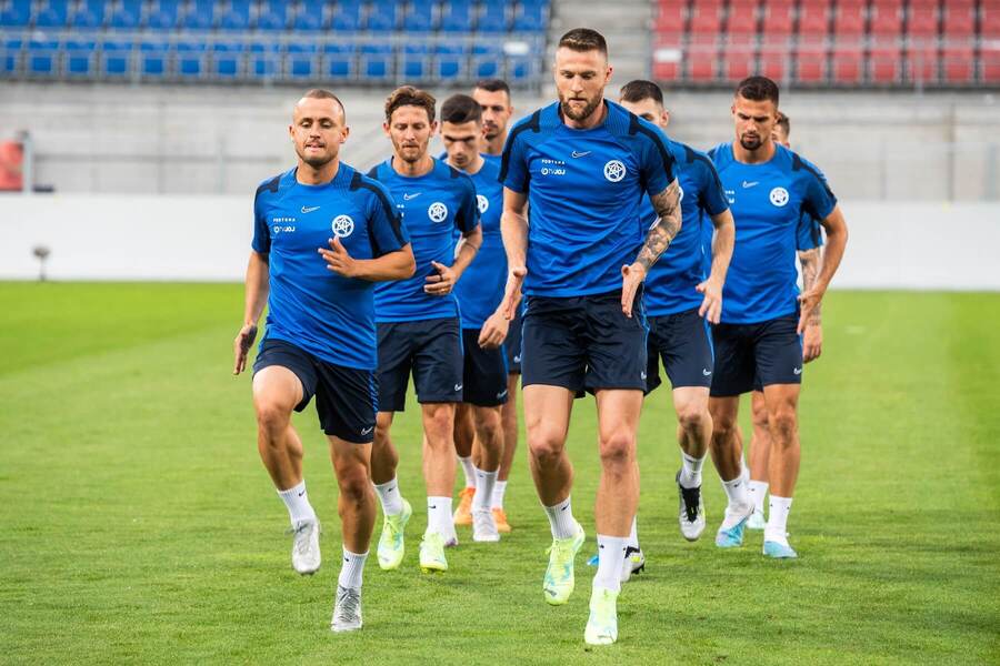 Futbal, Slovensko, reprezentácia, predzápasový tréning - Zdroj Profimedia