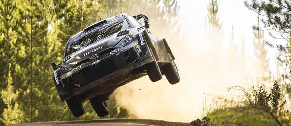 Kalle Rovanperä a Jonne Halttunen na Toyote GR Yaris Rally1 počas pretekov WRC Rally Chile BioBío 2024