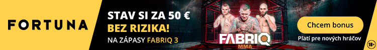 Stavte si na Fabriq MMA 3 bez rizika až za 50 EUR!
