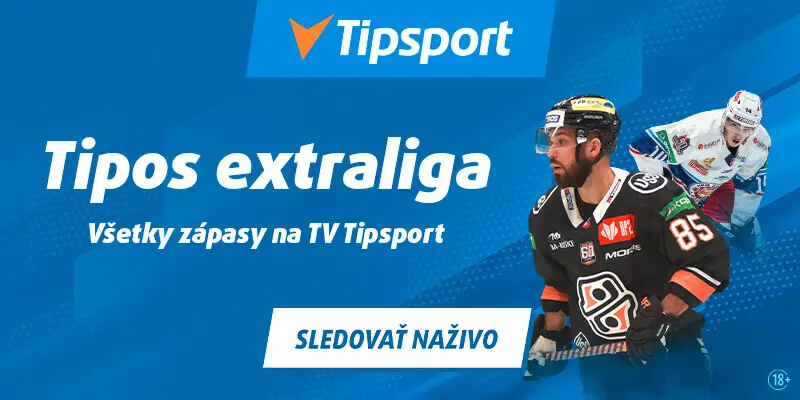 Zaregistrujte sa v Tipsporte a sledujte online prenosy z hokejovej Tipos extraligy