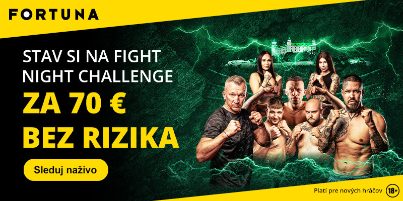 Tipujte a sledujte Fight Night Challenge naživo vo Fortune!