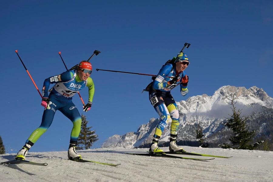 Annamarija Lampic a Olena Bilosiuk, biatlon