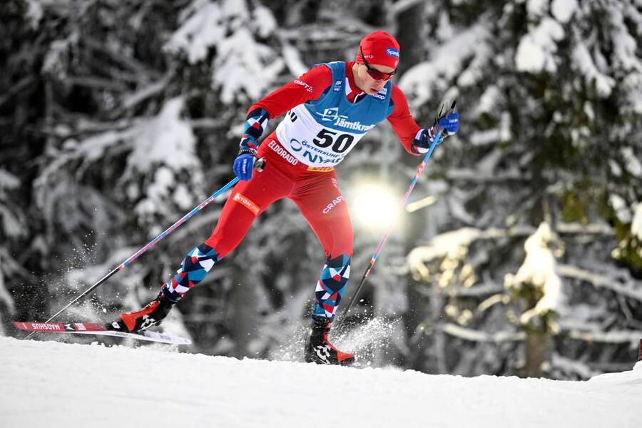 Harald Ostberg Amundsen na pretekoch vo švédskom Ostersunde